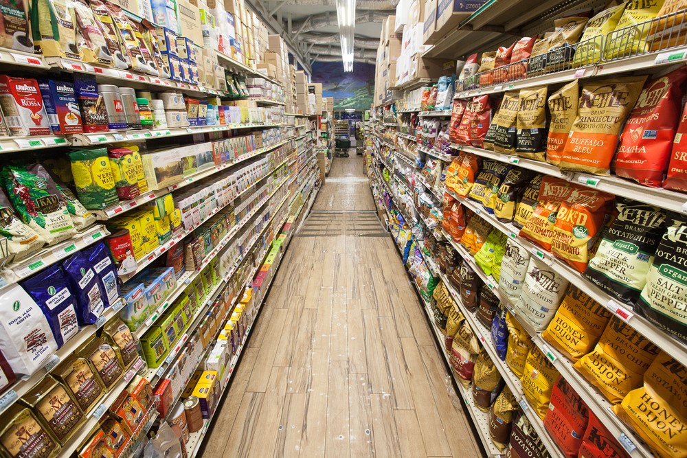 A grocery store aisle.
