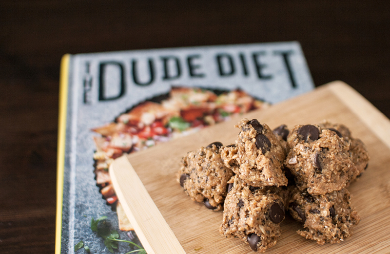 Chocolate Almond Cookie Dough Bites from The Dude Diet